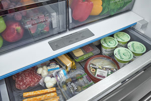 Frigidaire Professional Counter-Depth 22.6-cu ft 3 -Door French Door Refrigerator with Dual Ice Maker with Water and Ice Dispenser ( Smudge-Proof Stainless Steel ) ENERGY STAR Certified
