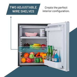Equator Advanced Appliances 2.82-cu ft Built-In Mini Fridge with Freezer ( Silver )