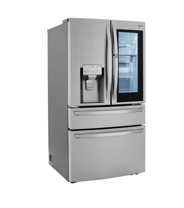 LG Standard-Depth Craft Ice Full-Convert Drawer 29.5-cu ft 4 -Door Smart Compatible French Door Refrigerator with Dual Ice Maker with Water and Ice Dispenser and Door within Door ( Printproof Stainless Steel ) ENERGY STAR Certified