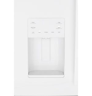 GE Standard-Depth 25.6-cu ft 3 -Door French Door Refrigerator with Ice Maker with Water and Ice Dispenser ( White ) ENERGY STAR Certified
