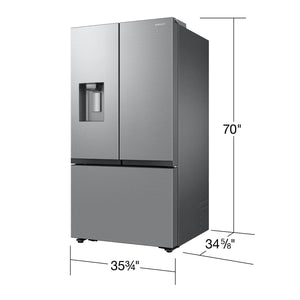 Samsung Standard-Depth Mega Capacity 30.5-cu ft 3 -Door Smart Compatible French Door Refrigerator with Ice Maker with Water and Ice Dispenser ( Fingerprint Resistant Stainless Steel ) ENERGY STAR Certified