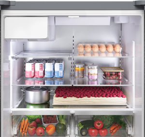 Bosch Standard-Depth 500 Series 26-cu ft 3 -Door Smart Compatible French Door Refrigerator with Ice Maker with Water and Ice Dispenser ( Stainless Steel ) ENERGY STAR Certified