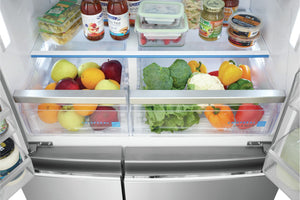 Frigidaire Gallery Counter-Depth 21.5-cu ft 4 -Door French Door Refrigerator with Ice Maker with Water and Ice Dispenser ( Fingerprint Resistant Stainless Steel ) ENERGY STAR Certified