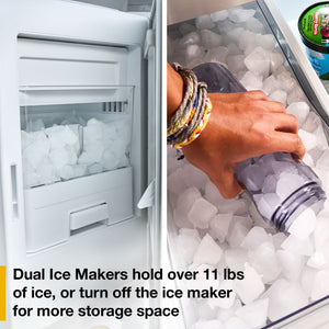 Whirlpool Standard-Depth 29.58-cu ft 3 -Door French Door Refrigerator with Dual Ice Maker with Water and Ice Dispenser ( Print Resist Black Stainless ) ENERGY STAR Certified