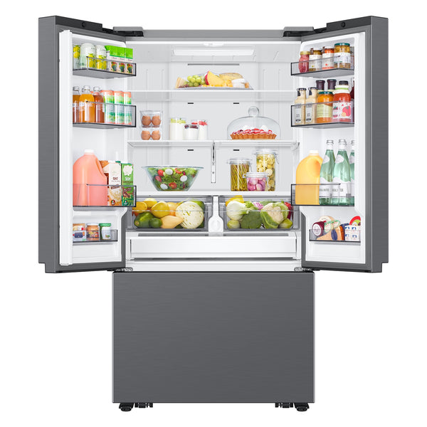 Samsung Counter-Depth Mega Capacity 27-cu ft 3 -Door Smart Compatible French Door Refrigerator with Dual Ice Maker ( Fingerprint Resistant Stainless Look ) ENERGY STAR Certified