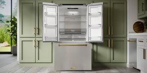 Thor Kitchen Counter-Depth Gordon Ramsay Series 20.3-cu ft 3 -Door French Door Refrigerator with Ice Maker with Ice Dispenser ( Stainless steel ) ENERGY STAR Certified