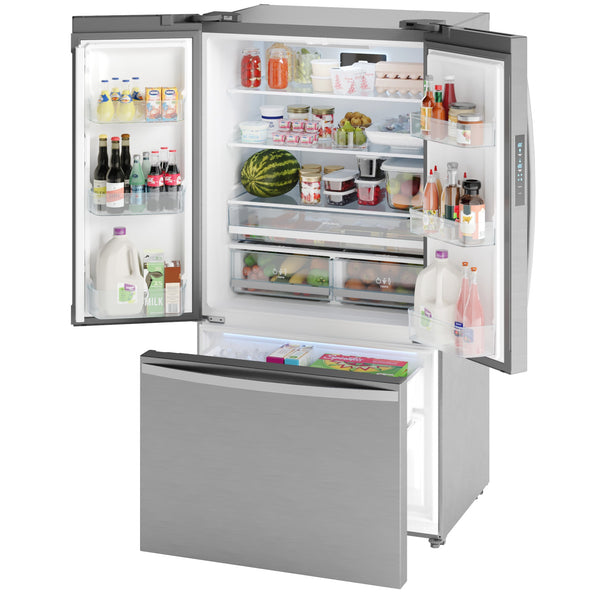 Kenmore Counter-Depth 20.3-cu ft 3 -Door French Door Refrigerator with Ice Maker ( Stainless Steel ) ENERGY STAR Certified
