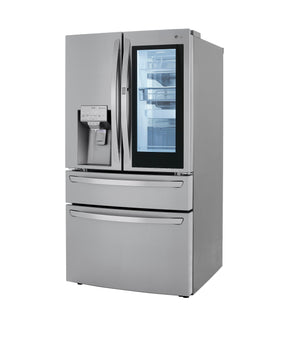 LG Standard-Depth Craft Ice Full-Convert Drawer 29.5-cu ft 4 -Door Smart Compatible French Door Refrigerator with Dual Ice Maker with Water and Ice Dispenser and Door within Door ( Printproof Stainless Steel ) ENERGY STAR Certified