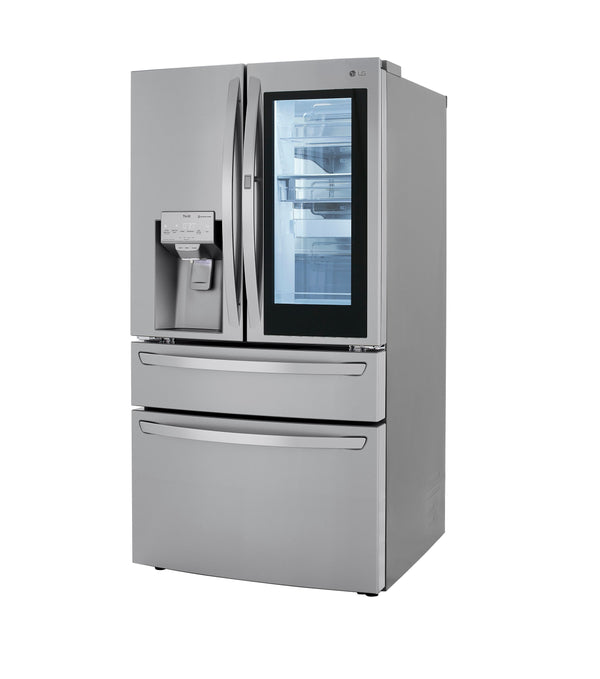 LG Standard-Depth Craft Ice Full-Convert Drawer 29.5-cu ft 4 -Door Smart Compatible French Door Refrigerator with Dual Ice Maker with Water and Ice Dispenser and Door within Door ( Printproof Stainless Steel ) ENERGY STAR Certified