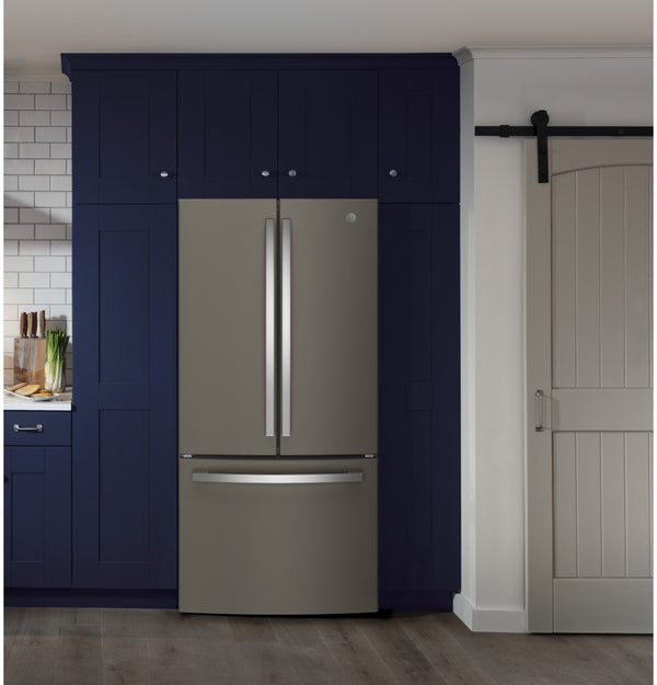 GE Standard-Depth 24.8-cu ft 3 -Door French Door Refrigerator with Ice Maker with Water Dispenser ( Slate ) ENERGY STAR Certified